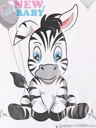 Přebalovací podložka měkká New Baby Zebra bílá 85x70