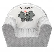 Dětské křeslo z Minky New Baby Cute Family šedé | Velikost: 