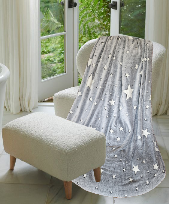 Deka svietiaca hviezda šedá Veľkosť: 150x200 cm