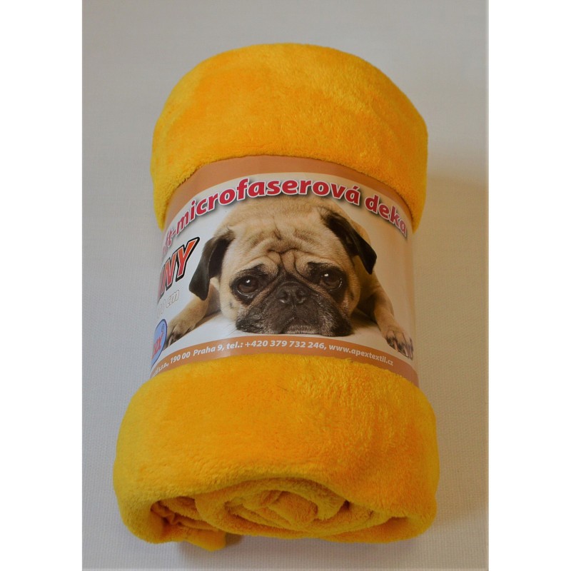 Mikroplyšová deka Apex - 150/200 - Benny super soft - Žltá