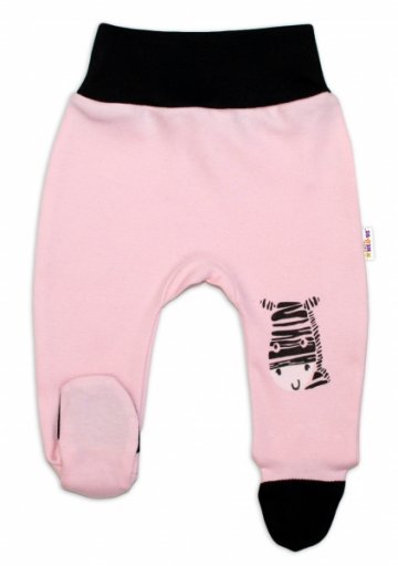 Baby Nellys Kojenecké polodupačky, růžové - Zebra | Velikost koj. oblečení: 56 (1-2m) 