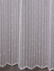 Vyšívaná záclona - stříbrný déšť 140 cm