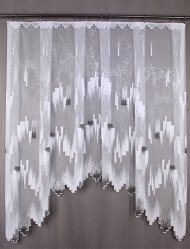 Oblouková záclona - Barbara šedá 160x320cm