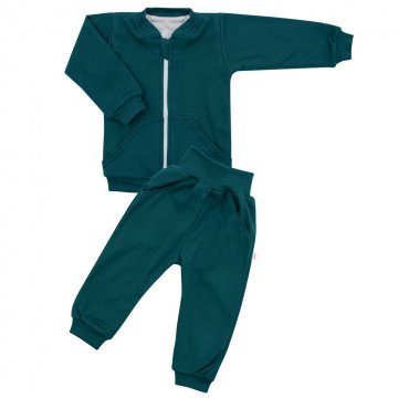 Kojenecké tepláčky a mikinka New Baby Uni smaragdově zelená | Velikost: 56 (0-3m)