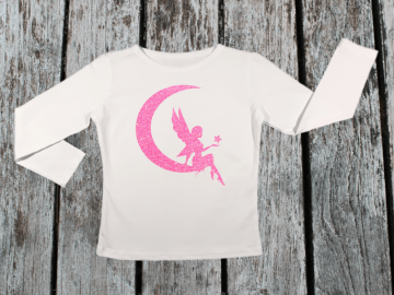 KIDSBEE Dívčí bavlněné tričko Fairy - bílé | Velikost koj. oblečení: 98 (24-36m)