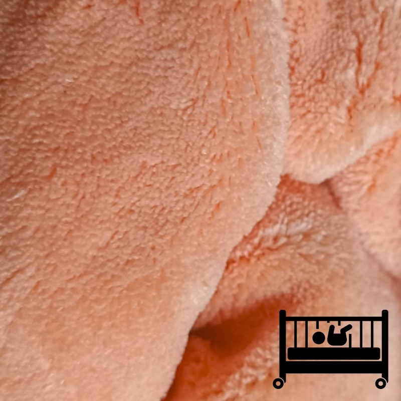 Mikroplyšové prestieradlo APEX do detskej postieľky - broskyňa