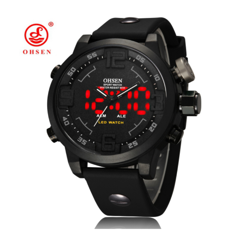 OHSEN SPORT WATCH LED - šedočerné OHSEN SPORT WATCH LED - šedočerné