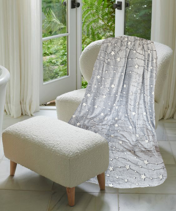 Svietiaca deka Nebe šedá, 150x200 cm