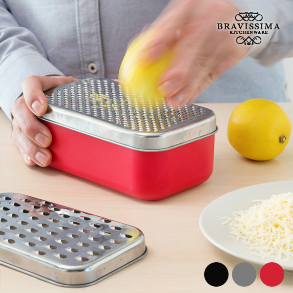 Struhadlo s Miskou 2 v 1 Bravissima Kitchen (4 kusy) - Černý Struhadlo s Miskou 2 v 1 Bravissima Kitchen (4 kusy) - Černý