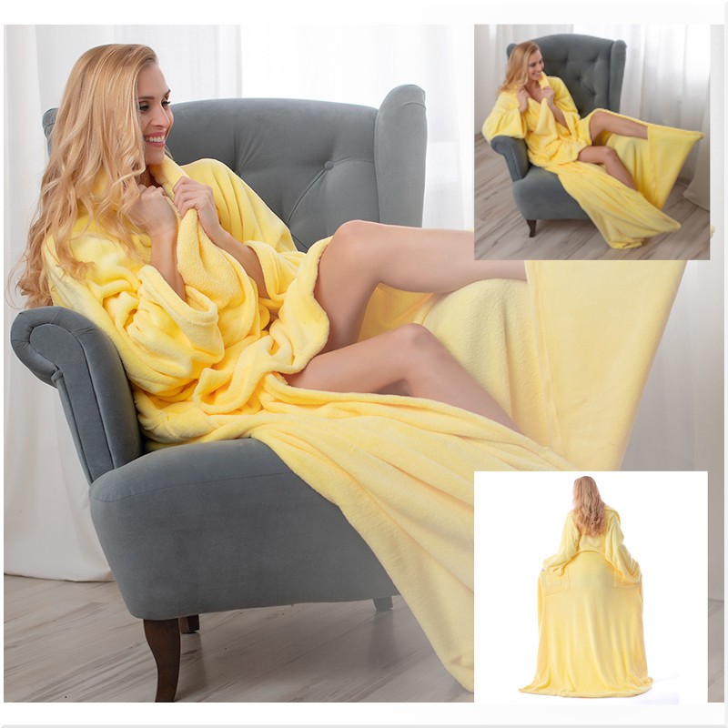 Mikroplyšová županodeka Apex Deluxe - Žltá