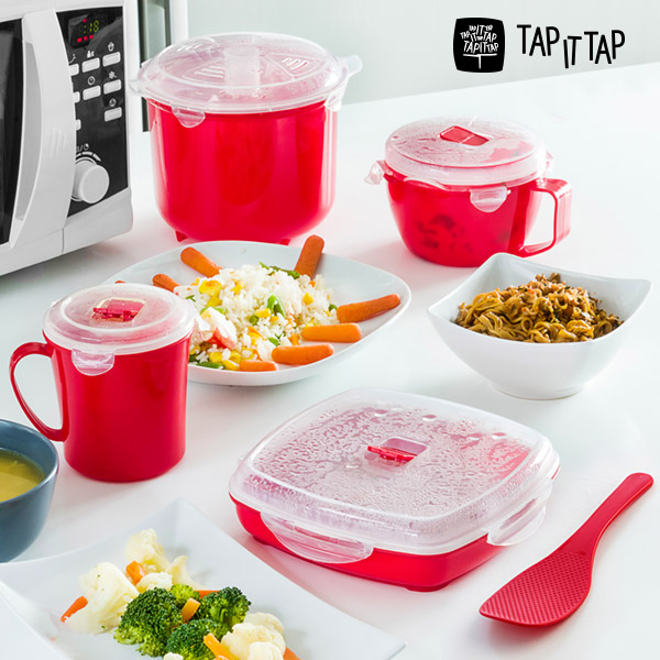 Napařovací Sada do Mikrovlnné Trouby Tap It Tap (11 kusů) Napařovací Sada do Mikrovlnné Trouby Tap It Tap (11 kusů)