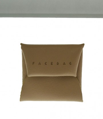 Kožený mincovník FACEBAG - Pudrová safiano Kožený mincovník FACEBAG - Pudrová safiano