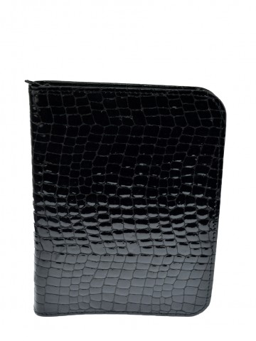 Desky kožené A5 FACEBAG 96402 - Černá kroko lak Desky kožené A5 FACEBAG 96402 - Černá kroko lak