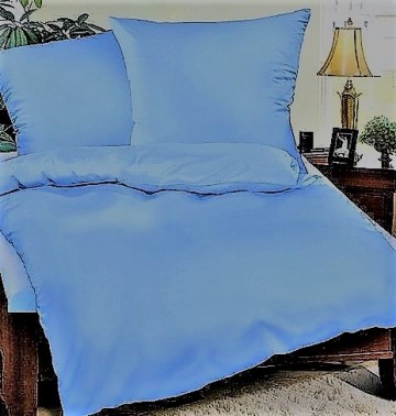 Prodloužené povlečení bavlna UNI 140x220, 70x90cm Modrá, Výběr zapínání: - zipový uzávěr
