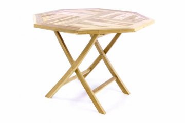 Skládací stolek DIVERO - týkové dřevo - 100…
