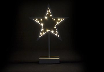 Vánoční dekorace - hvězda na stojánku, 38 cm,…