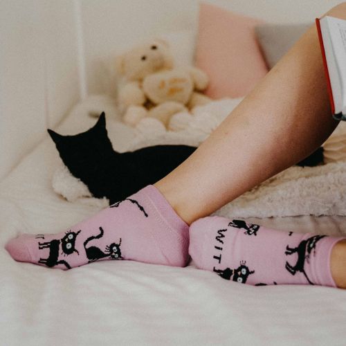 Geschenkset - Socken - Katzen 2 - niedrig