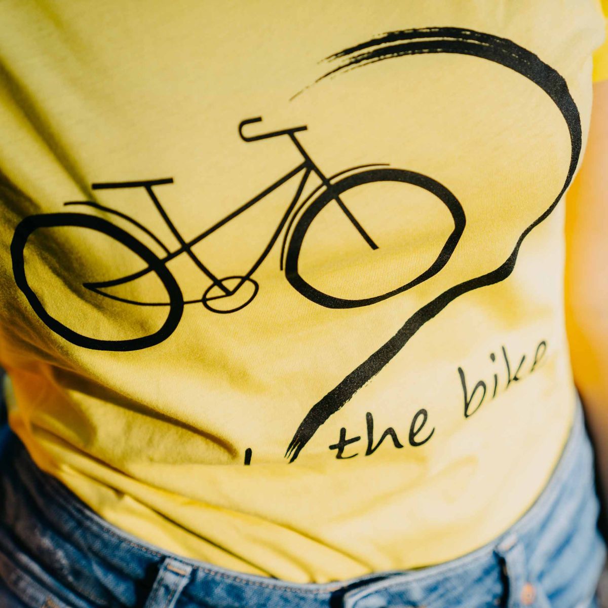 Damen T-Shirt - Fahrrad - gelb  p2