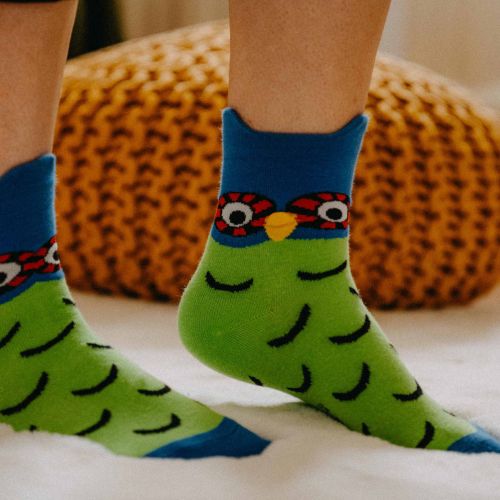 Ponožky - Sovy zelené tp2