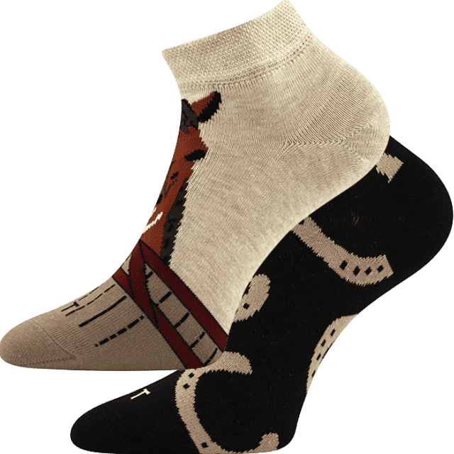 Ponožky - Kôň/podkovy - nízke p3