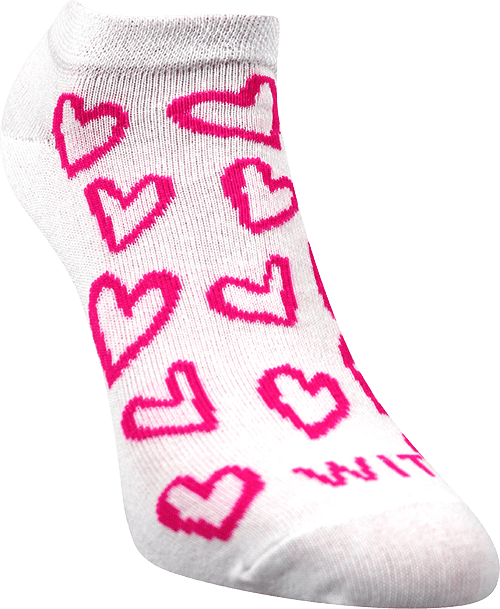 Socken - Herz - weiß p4