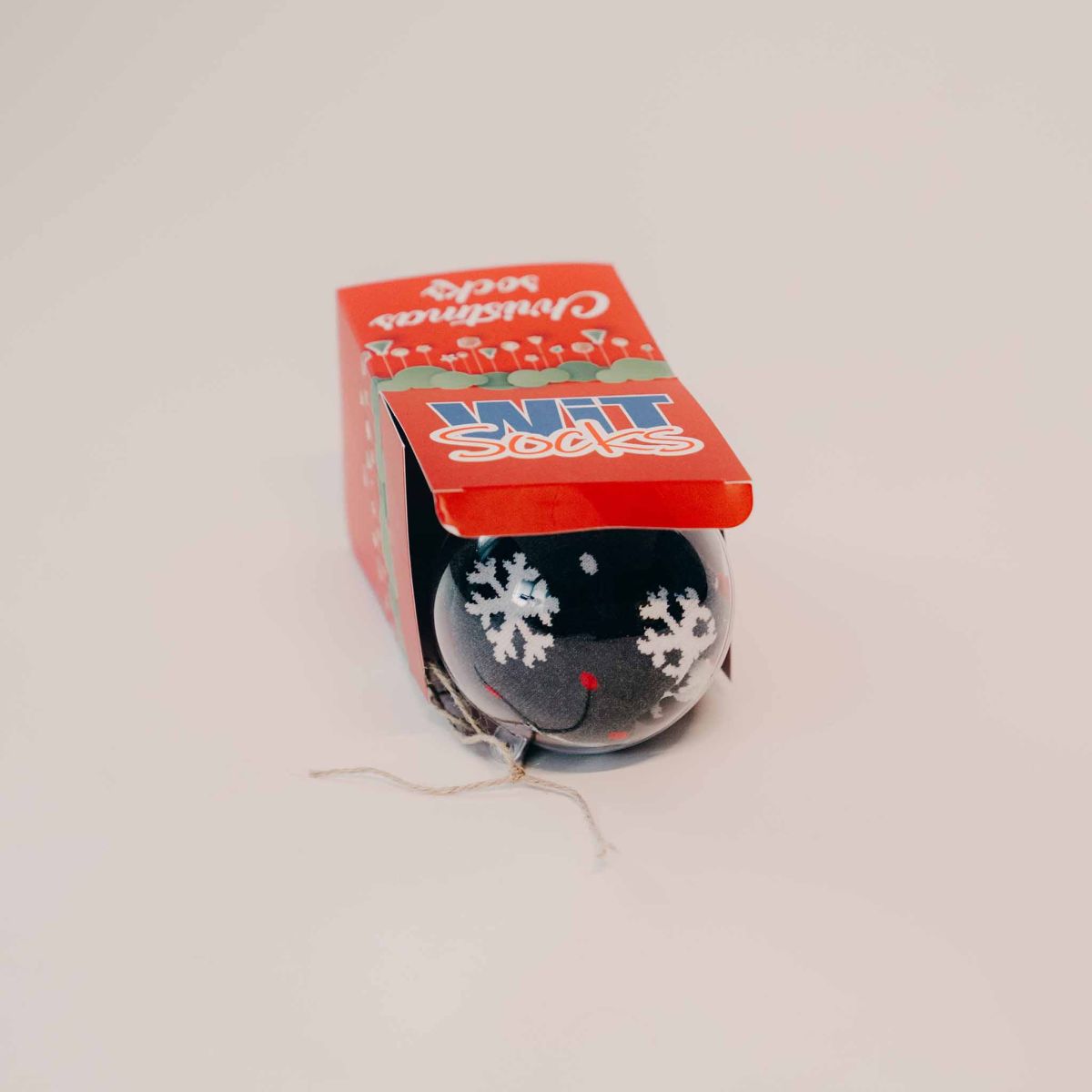 Șosete termice - Fulg - gri + bile de Crăciun + O cutie cadou p3