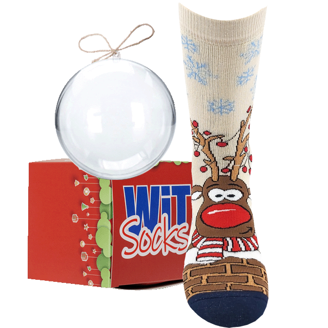 Ponožky termo - Rudy 5 vo vianočnej guli + krabička