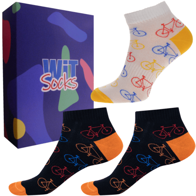 Geschenkset - Socken - Fahrrad 13 - niedrig