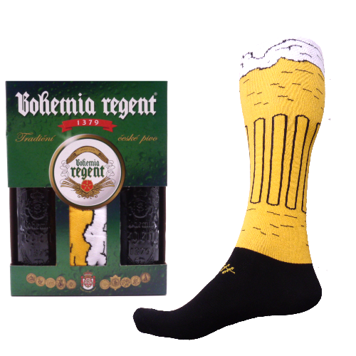 Dárkový set - 2 Piva Bohemia Regent + podkolenky Pivo