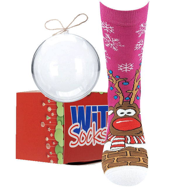 Ponožky termo - Rudy 4 vo vianočnej guli + krabička