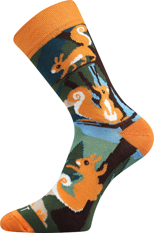 Ponožky - Veverička tmain