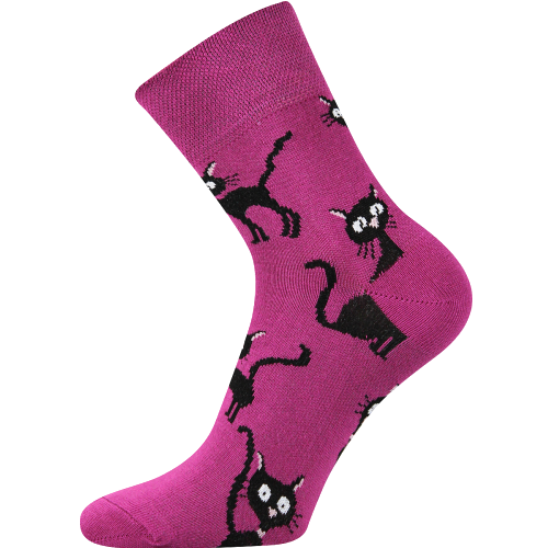 Ponožky - Mačka fialová