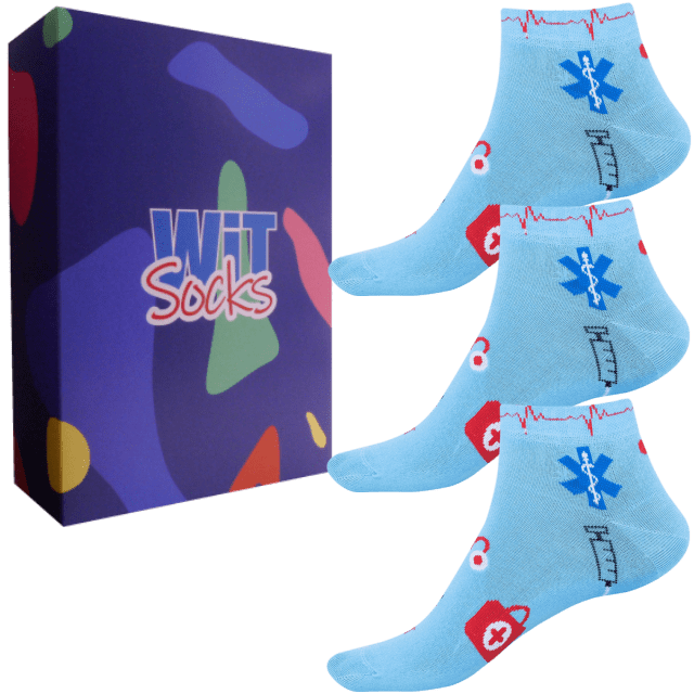 Darčekový set - Ponožky - Zdravotnictví nízké - modré