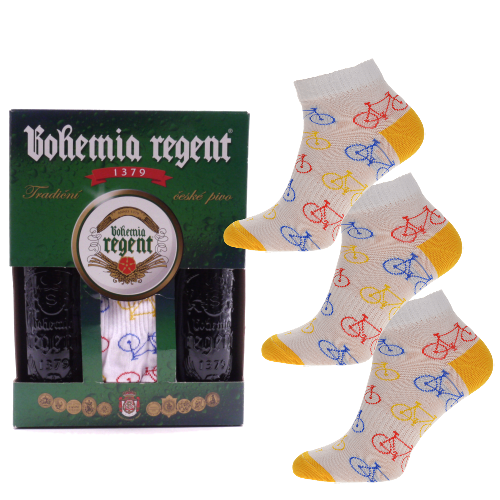 Dárkový set - 2 Piva Bohemia Regent + 3x Ponožky Kolo nízké