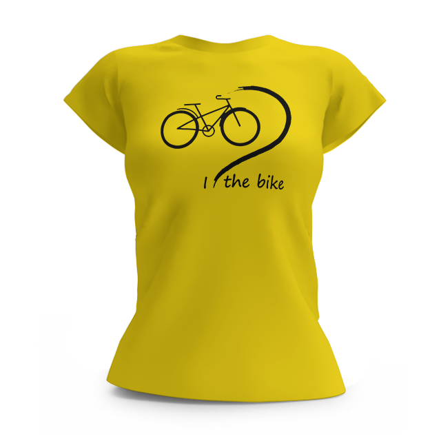 Dámske tričko - Bicykel - žlté tmain