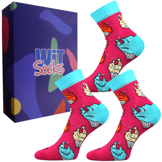 Darčekový set - Ponožky - Cupcake 
