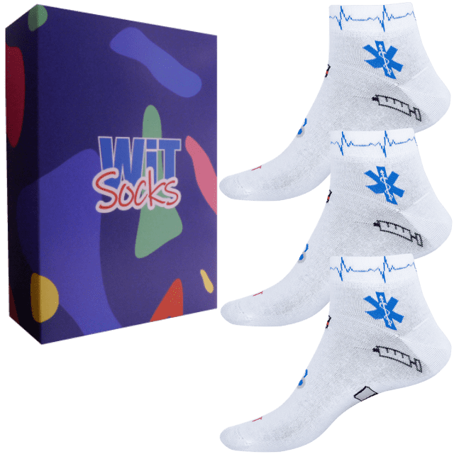 Darčekový set - Ponožky - Zdravotníctvo nízke - biele