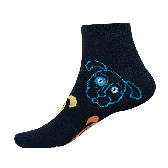 Ponožky - Pes čierny nízke tmain
