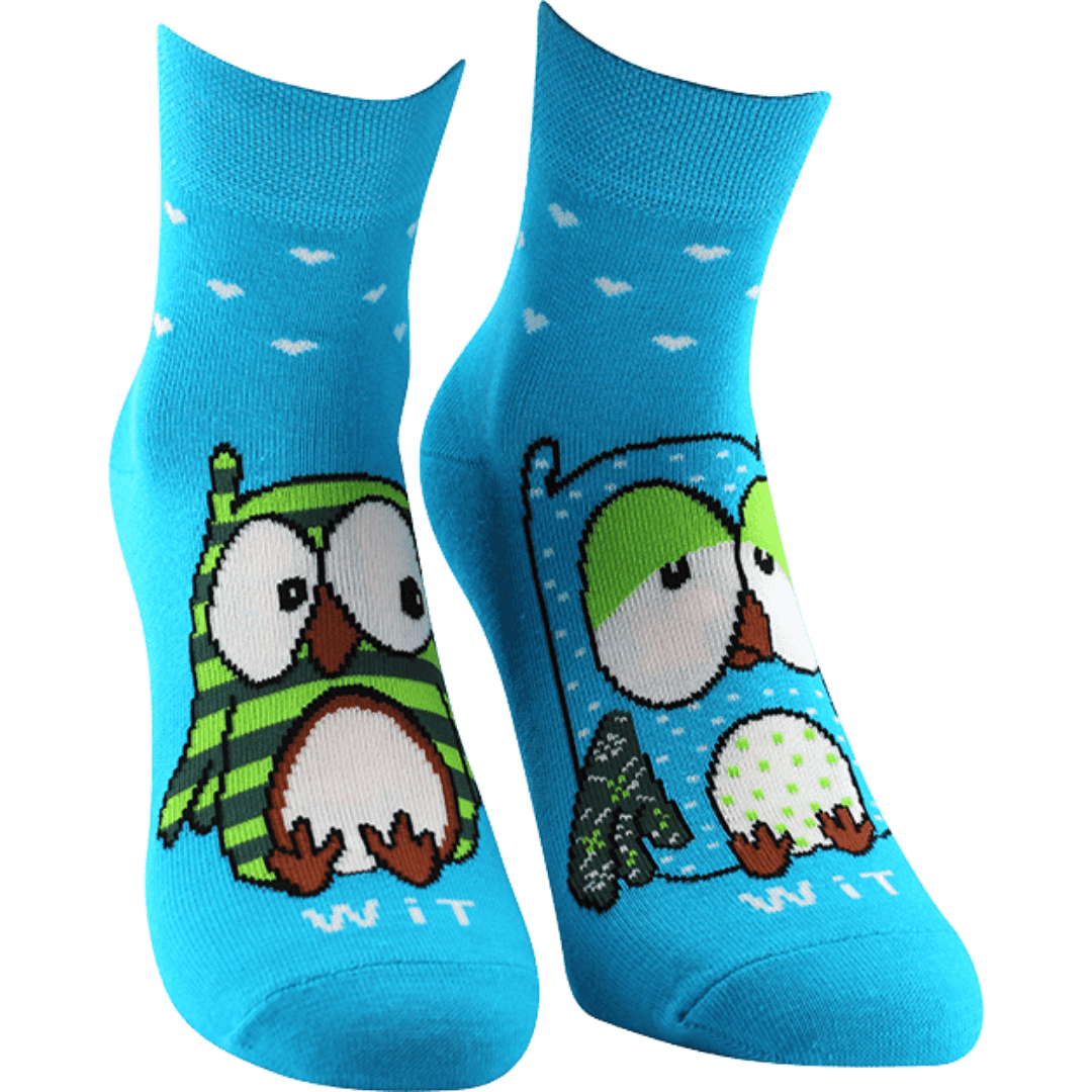Ponožky - Sova tyrkysová