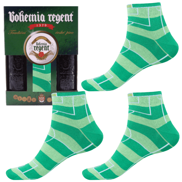 Dárkový set - 2 Piva Bohemia Regent + 3x Ponožky Fotbal nízké