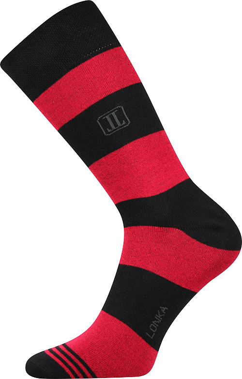 Ponožky - Pruhy - červená