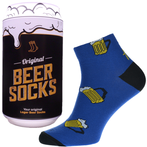 Ponožky - Pivo 11 v darčekovej pivnej plechovke