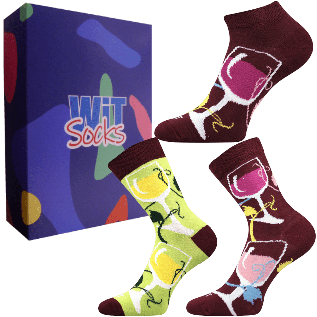 Darčekový set - Ponožky - Víno