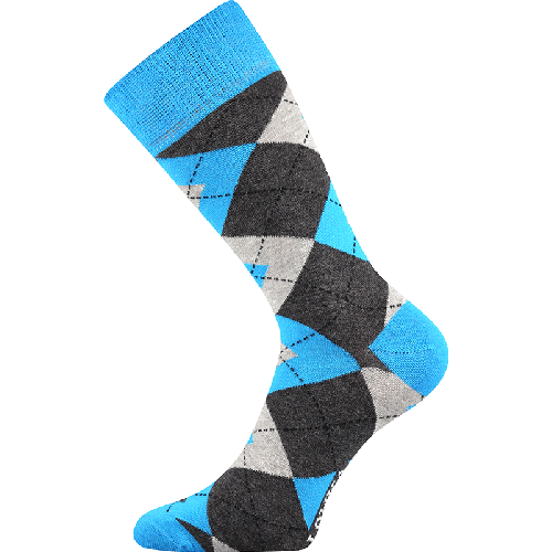 Ponožky - Káro - modrá