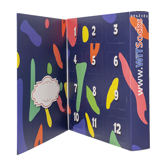 WiT Box - Kalendarz - 12 par skarpetek - Dziecięce - dziewczyna 