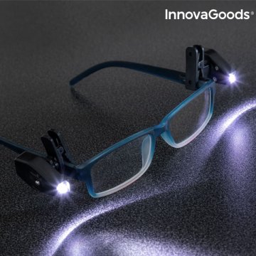 LED klip na brýle 360° - 2ks