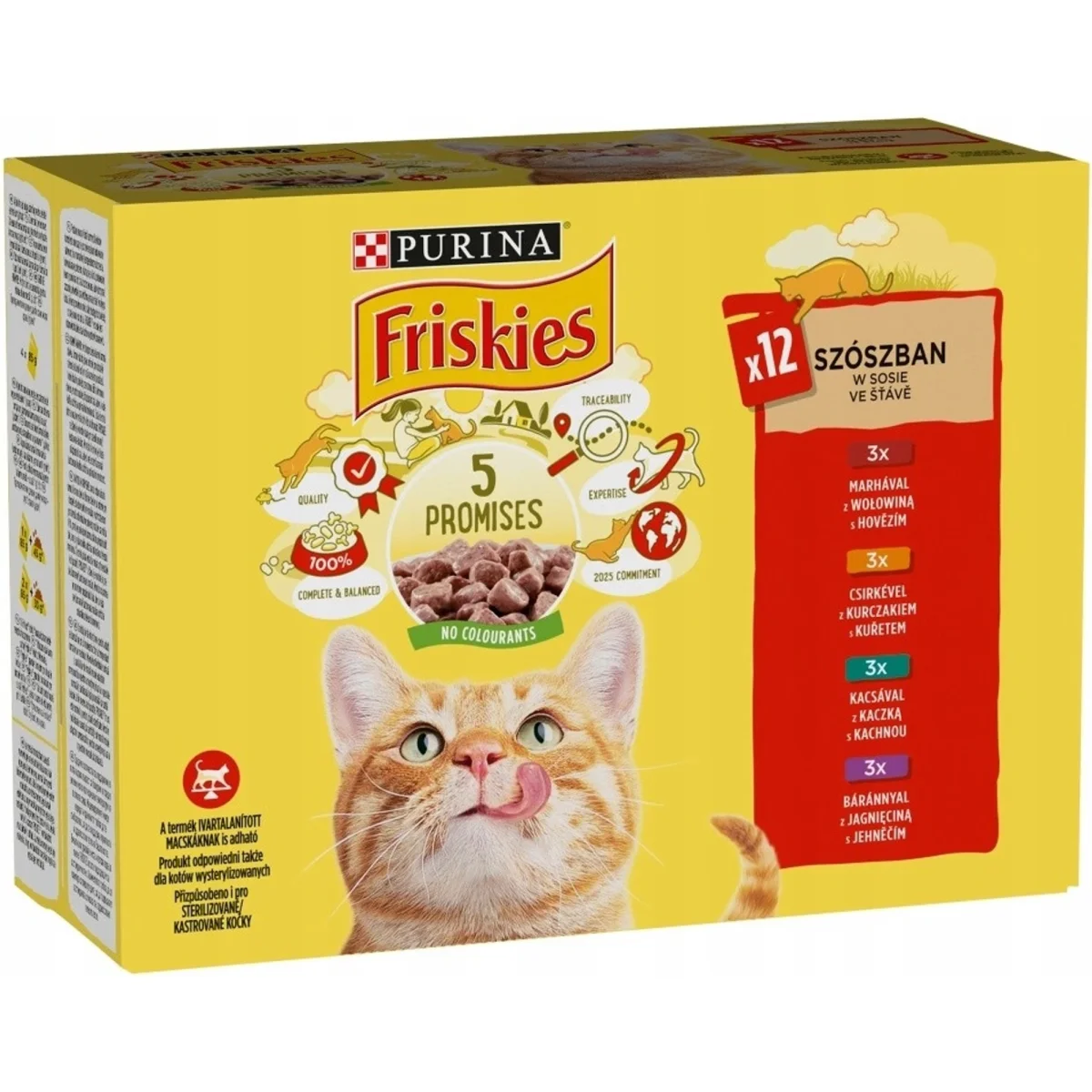 Friskies Cat kuře hovězí jehněčí kachna ve šťávě 12 x 85 g