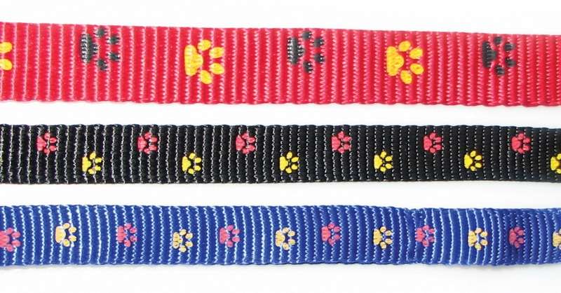 Vodítko nylon s tlapkou 20mm x 120cm