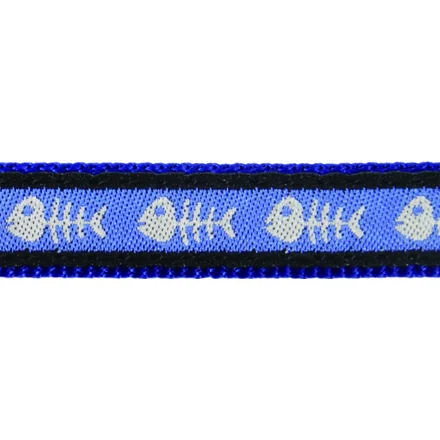 Obojek pro kočky - Fishbone Blue