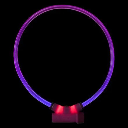 Obojek Lumitube S-L 15-80 cm fialový BEZ BATERIE